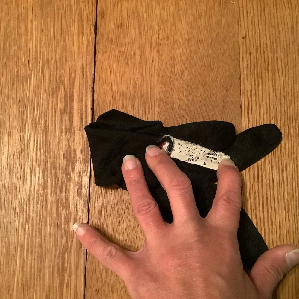 3 Pairs Vintage Gloves-Black, White & Gold